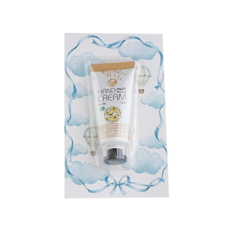 مجموعة توزيعات المواليد لون أزرق بدون نصوص - ميني كريم اليد فانيلا ( 5 قطع )