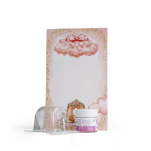 مجموعة توزيعات المواليد لون وردي بدون نصوص - ميني زبدة الجسم ساكورا ( 5 قطع )