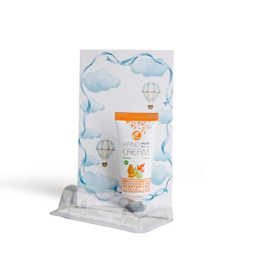 مجموعة توزيعات المواليد لون أزرق بدون نصوص - ميني كريم اليد بابايا ( 5 قطع )