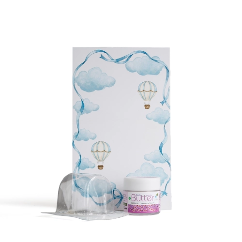 مجموعة توزيعات المواليد لون أزرق بدون نصوص - ميني زبدة الجسم ساكورا ( 5 قطع )