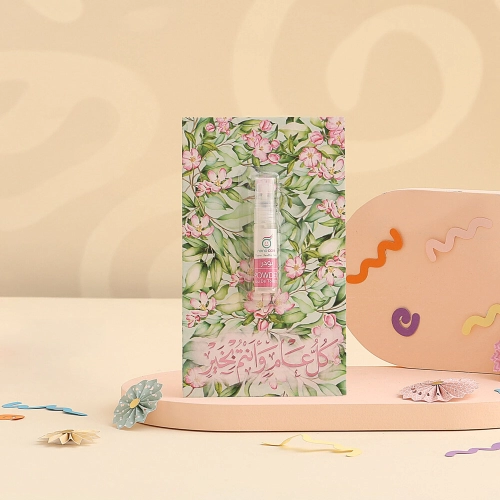 توزيعات العيد ميني عطر بودر - لون أخضر - كل عام وأنتم بخير ( 5 قطع )