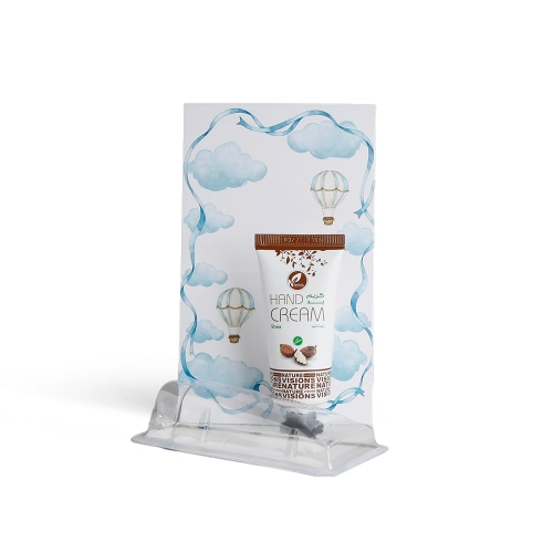 مجموعة توزيعات المواليد لون أزرق بدون نصوص - ميني كريم اليد شيا ( 5 قطع )