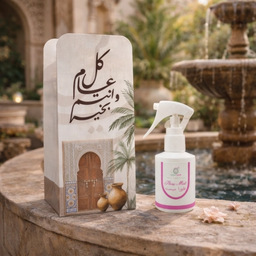 توزيعات العيد معطر المنزل فلوراميست صغير - لون بيج - كل عام وأنتم بخير ( 5 قطع )