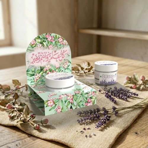 توزيعات ميني زبدة الجسم لافندر - لون أخضر - كل عام وأنتم بخير ( 5 قطع )