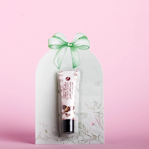 مجموعة توزيعات مرطب الشفاه بالشيا - كرت بدون نصوص - (5 قطع)