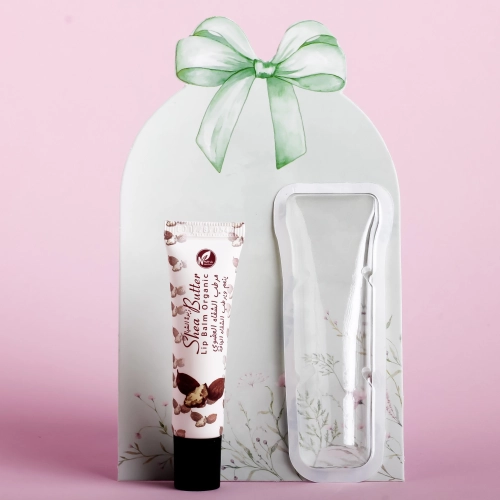 مجموعة توزيعات مرطب الشفاه بالشيا - كرت بدون نصوص - (5 قطع)