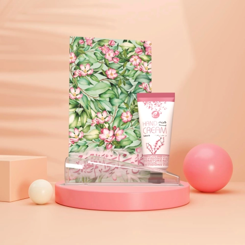 توزيعات العيد ميني كريم اليد ساكورا - لون أخضر - كل عام وأنتم بخير ( 5 قطع )