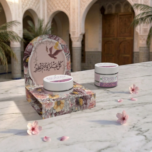 توزيعات ميني زبدة الجسم ساكورا - لون وردي - كل عام وأنتم بخير ( 5 قطع )