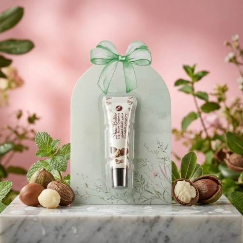 مجموعة توزيعات مرطب الشفاه بالشيا - كرت بدون نصوص - (5 قطع)