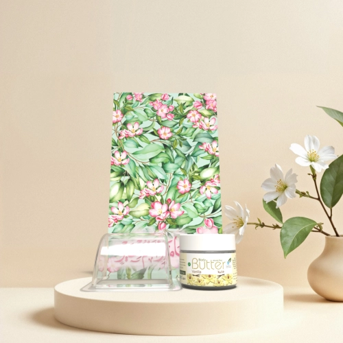 توزيعات العيد ميني زبدة الجسم فانيلا - لون أخضر - كل عام وأنتم بخير ( 5 قطع )