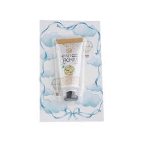 مجموعة توزيعات المواليد لون أزرق بدون نصوص - ميني كريم اليد فانيلا ( 5 قطع )