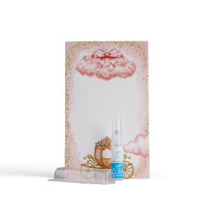 مجموعة توزيعات المواليد لون وردي بدون نصوص - ميني عطر كلين ( 5 قطع )