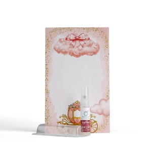 مجموعة توزيعات المواليد لون وردي بدون نصوص - ميني عطر ساكورا ( 5 قطع )