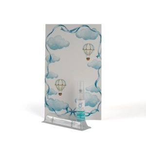 مجموعة توزيعات المواليد لون أزرق بدون نصوص - ميني عطر وايت مسك ( 5 قطع )