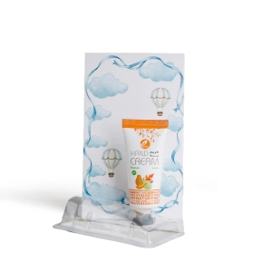 مجموعة توزيعات المواليد لون أزرق بدون نصوص - ميني كريم اليد بابايا ( 5 قطع )