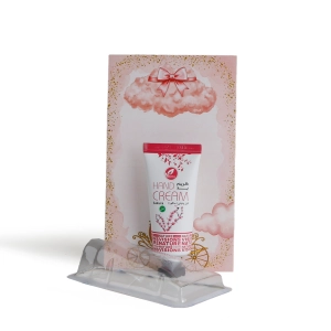 مجموعة توزيعات المواليد لون وردي بدون نصوص - ميني كريم اليد ساكورا ( 5 قطع )