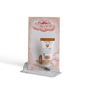 مجموعة توزيعات المواليد لون وردي بدون نصوص - ميني كريم اليد لبان ( 5 قطع )