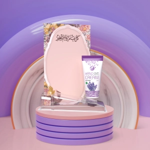 توزيعات العيد ميني كريم اليد لافندر - لون وردي - كل عام وأنتم بخير ( 5 قطع )