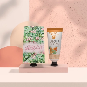 توزيعات العيد مع حامل ميني كريم اليد بابايا - لون أخضر - كل عام وأنتم بخير ( 5 قطع )