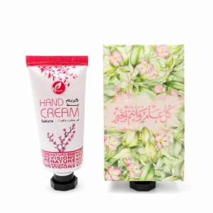 توزيعات العيد مع حامل ميني كريم اليد ساكورا - لون أخضر - كل عام وأنتم بخير ( 5 قطع )